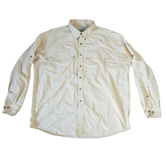 L.L. Bean Other - L.L.Bean Mens Butter Yellow  Long Sleeve Button Up Shirt Size XXL Outdoor Casual